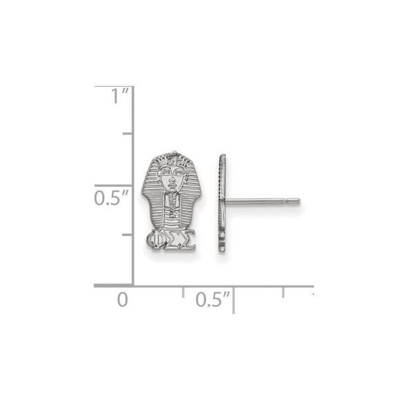 Sterling Silver Phi Sigma Sigma XS Post Earrings - Picture 2 of 4